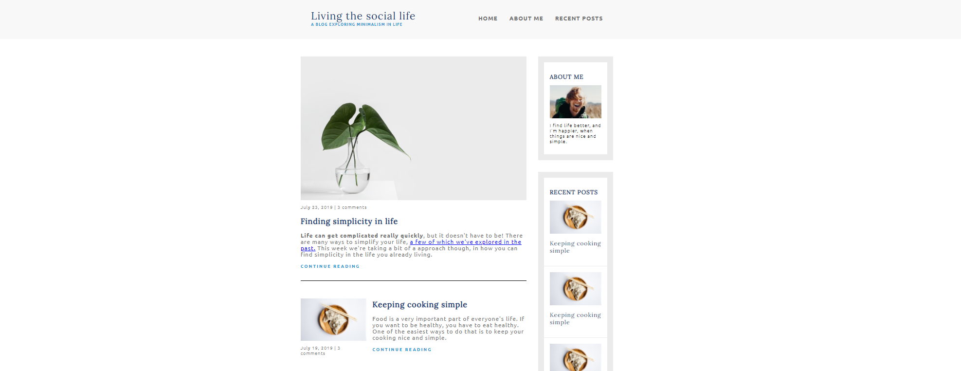 Blog-like website project